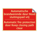 Automatische brandwerende deur Houd sluitingspad /.../ - Automatic fire protection door Keep closing /.../