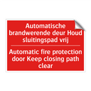Automatische brandwerende deur Houd sluitingspad /.../ - Automatic fire protection door Keep closing /.../