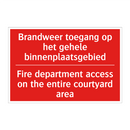 Brandweer toegang op het gehele binnenplaatsgebied /.../ - Fire department access on the entire courtyard /.../