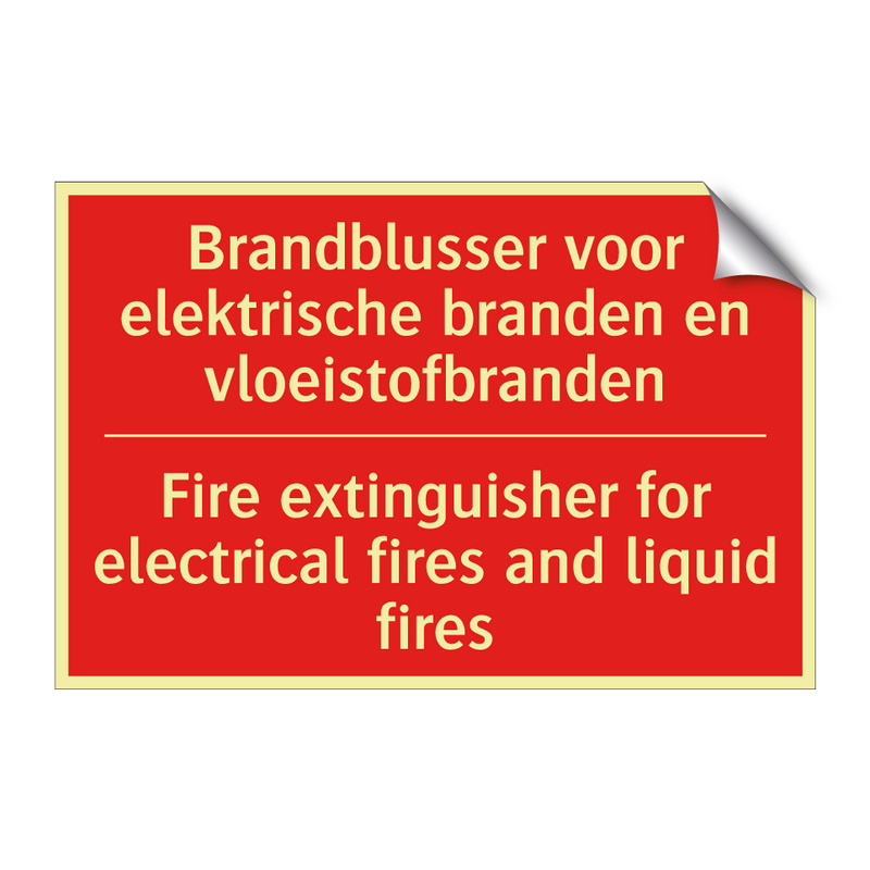 Brandblusser voor elektrische branden en /.../ - Fire extinguisher for electrical fires and /.../
