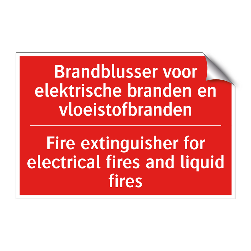 Brandblusser voor elektrische branden en /.../ - Fire extinguisher for electrical fires and /.../