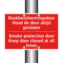 Rookbeschermingsdeur Houd de deur altijd /.../ - Smoke protection door Keep door closed at /.../