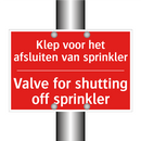 Klep voor het afsluiten van sprinkler - Valve for shutting off sprinkler