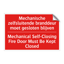 Mechanische zelfsluitende branddeur moet /.../ - Mechanical Self-Closing Fire Door Must Be /.../