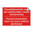 Firewallpenetratie mag niet plaatsvinden /.../ - Firewall penetration must not occur without /.../
