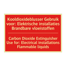 Kooldioxideblusser Gebruik voor: Elektrische /.../ - Carbon Dioxide Extinguisher Use for: Electrical /.../