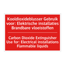 Kooldioxideblusser Gebruik voor: Elektrische /.../ - Carbon Dioxide Extinguisher Use for: Electrical /.../