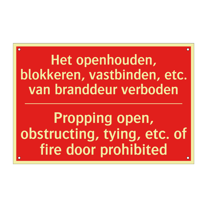 Het openhouden, blokkeren, vastbinden, etc. /.../ - Propping open, obstructing, tying, etc. /.../