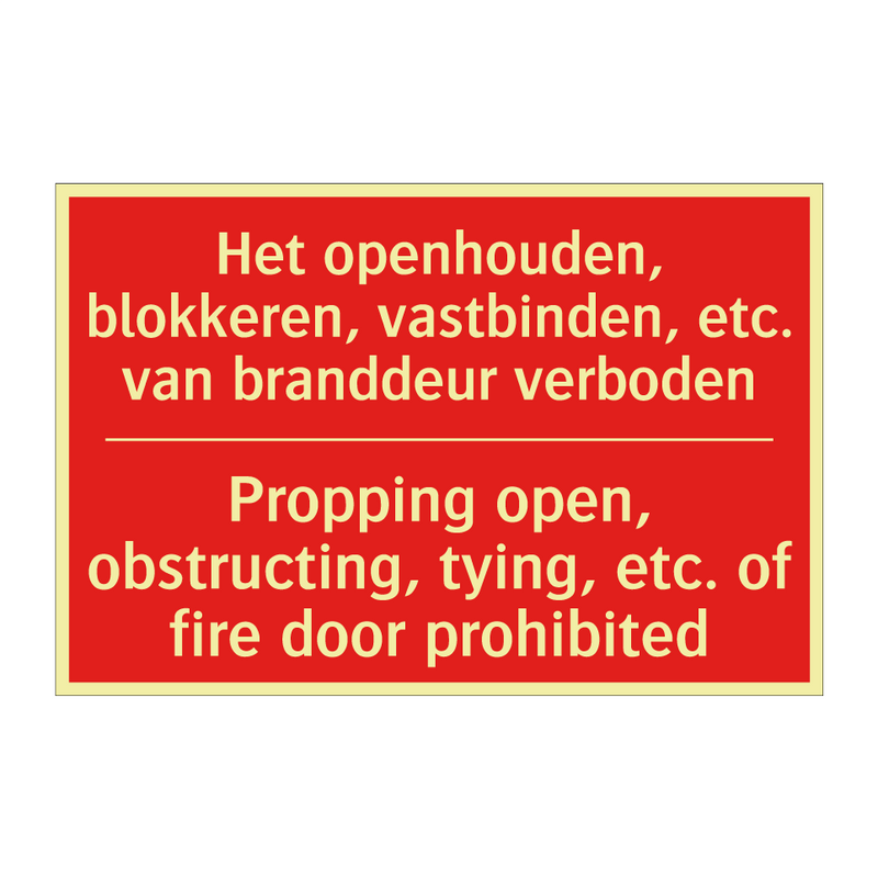 Het openhouden, blokkeren, vastbinden, etc. /.../ - Propping open, obstructing, tying, etc. /.../