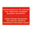 Kooldioxideblusser CO₂ Gebruikt voor: Elektrische /.../ - Carbon Dioxide Extinguisher CO₂ Used for: /.../