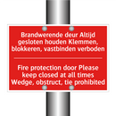 Brandwerende deur Altijd gesloten houden /.../ - Fire protection door Please keep closed /.../