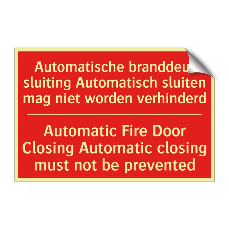 Automatische branddeur sluiting Automatisch /.../ - Automatic Fire Door Closing Automatic closing /.../