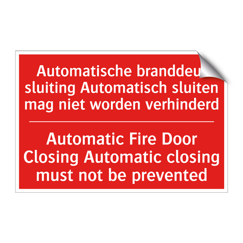Automatische branddeur sluiting Automatisch /.../ - Automatic Fire Door Closing Automatic closing /.../