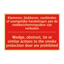 Klemmen, blokkeren, vastbinden of soortgelijke /.../ - Wedge, obstruct, tie or similar actions /.../