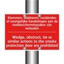 Klemmen, blokkeren, vastbinden of soortgelijke /.../ - Wedge, obstruct, tie or similar actions /.../