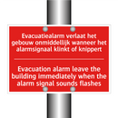Evacuatiealarm verlaat het gebouw onmiddellijk /.../ - Evacuation alarm leave the building immediately /.../