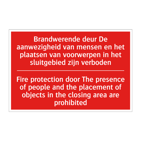 Brandwerende deur De aanwezigheid van mensen /.../ - Fire protection door The presence of people /.../