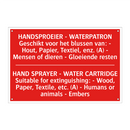 HANDSPROEIER - WATERPATRON Geschikt voor /.../ - HAND SPRAYER - WATER CARTRIDGE Suitable /.../