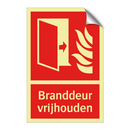 Branddeur vrijhouden