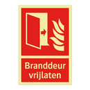 Branddeur vrijlaten