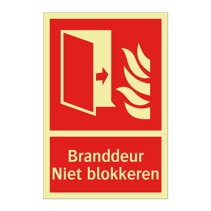 Branddeur Niet blokkeren