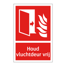 Houd vluchtdeur vrij