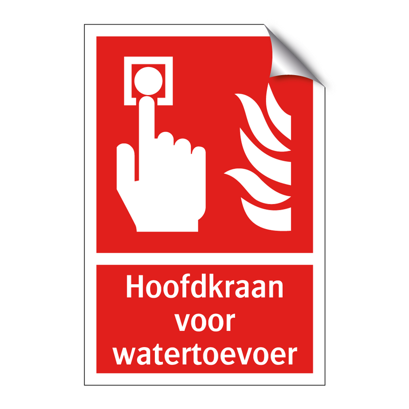 Hoofdkraan voor watertoevoer