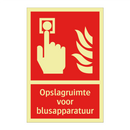 Opslagruimte voor blusapparatuur