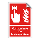 Opslagruimte voor blusapparatuur