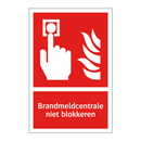 Brandmeldcentrale niet blokkeren