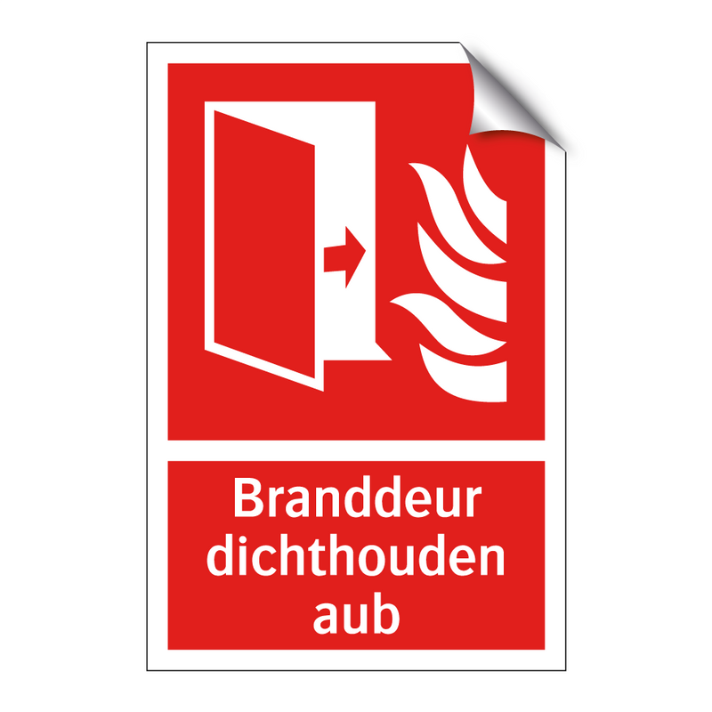Branddeur dichthouden aub