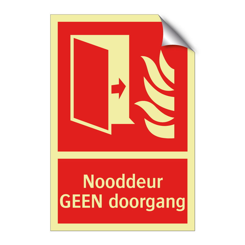 Nooddeur GEEN doorgang
