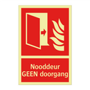 Nooddeur GEEN doorgang