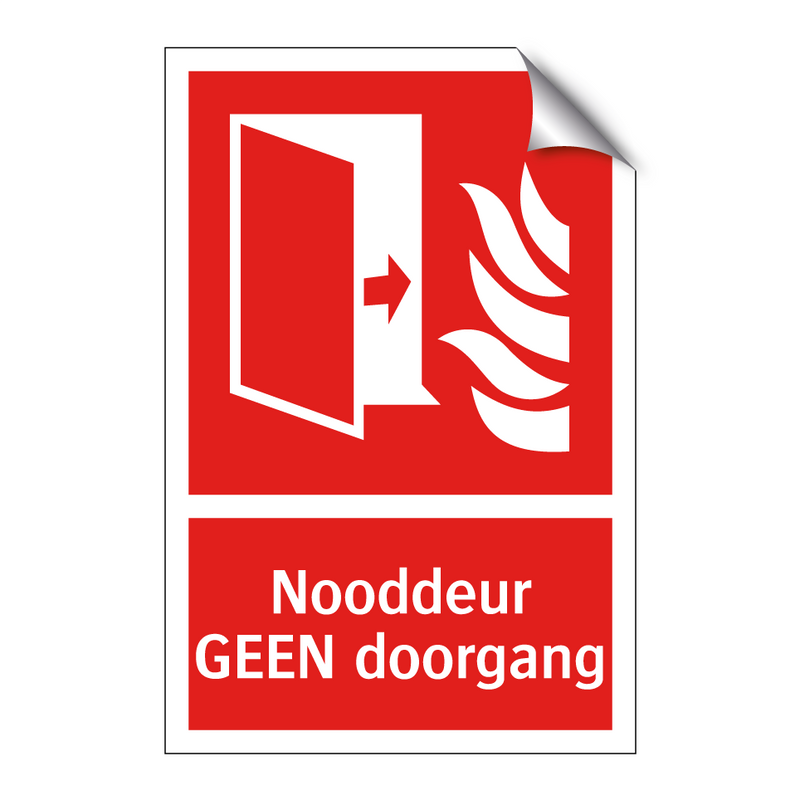 Nooddeur GEEN doorgang