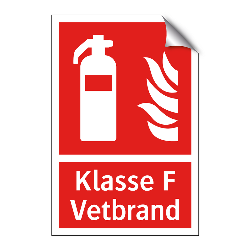 Klasse F - Vetbrand