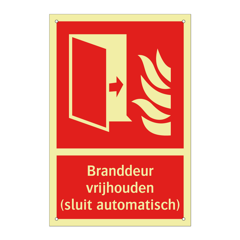 Branddeur vrijhouden (sluit automatisch)