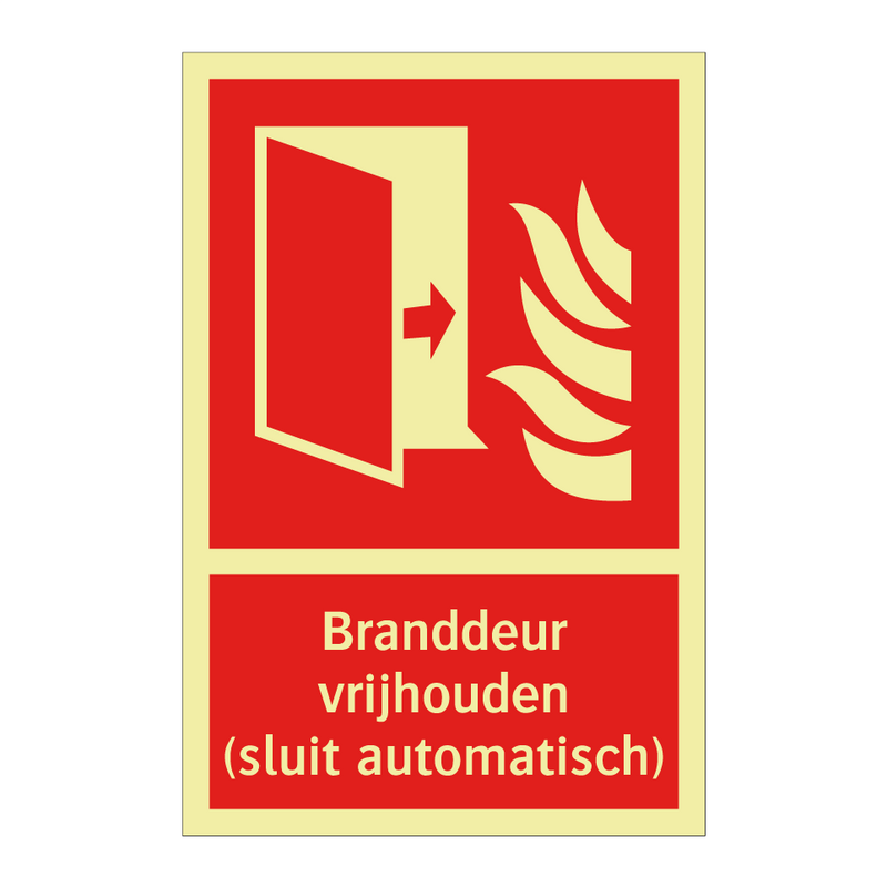 Branddeur vrijhouden (sluit automatisch)
