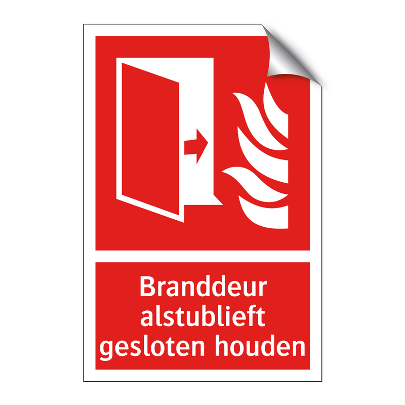 Branddeur alstublieft gesloten houden