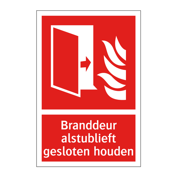 Branddeur alstublieft gesloten houden