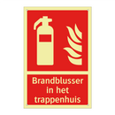 Brandblusser in het trappenhuis