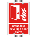 Branddeur beveiligd door alarm
