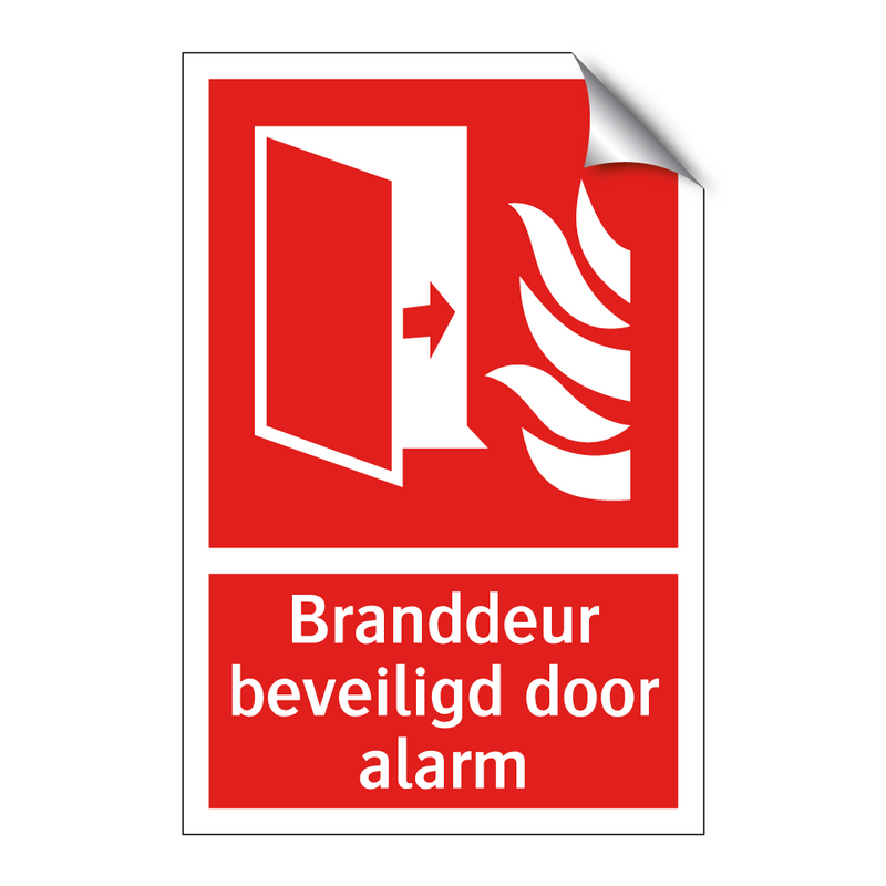 Branddeur beveiligd door alarm