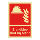 Brandklep sluit bij brand