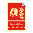 Branddeken achter de deur
