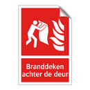 Branddeken achter de deur