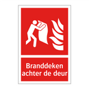 Branddeken achter de deur