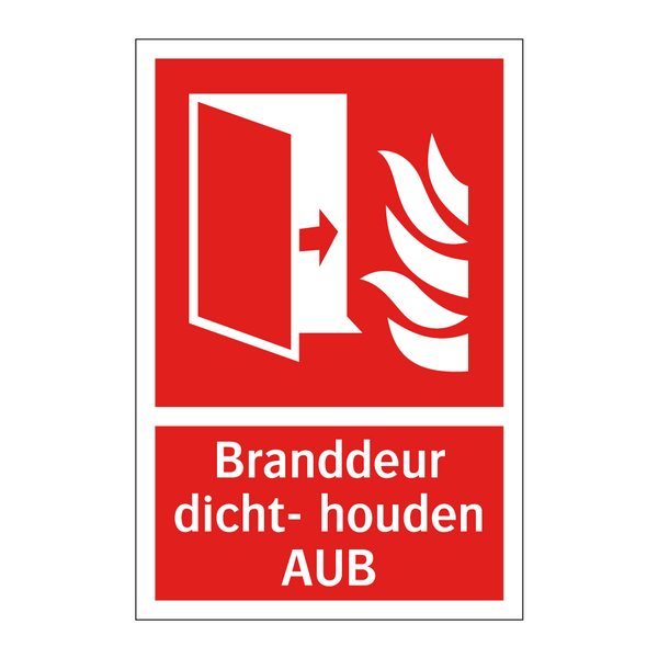 Branddeur dicht- houden AUB