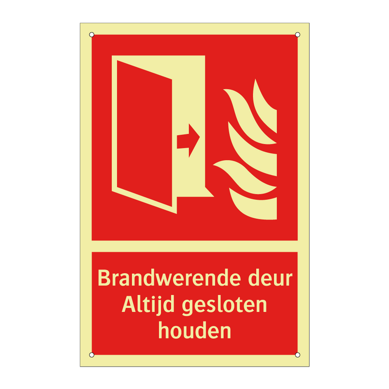 Brandwerende deur Altijd gesloten houden