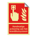 Handmatige activering van het brandblussysteem