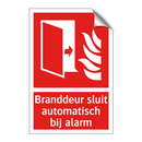 Branddeur sluit automatisch bij alarm